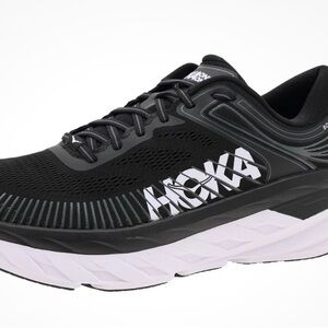 Hoka Men's Black and White Athletic Shoes